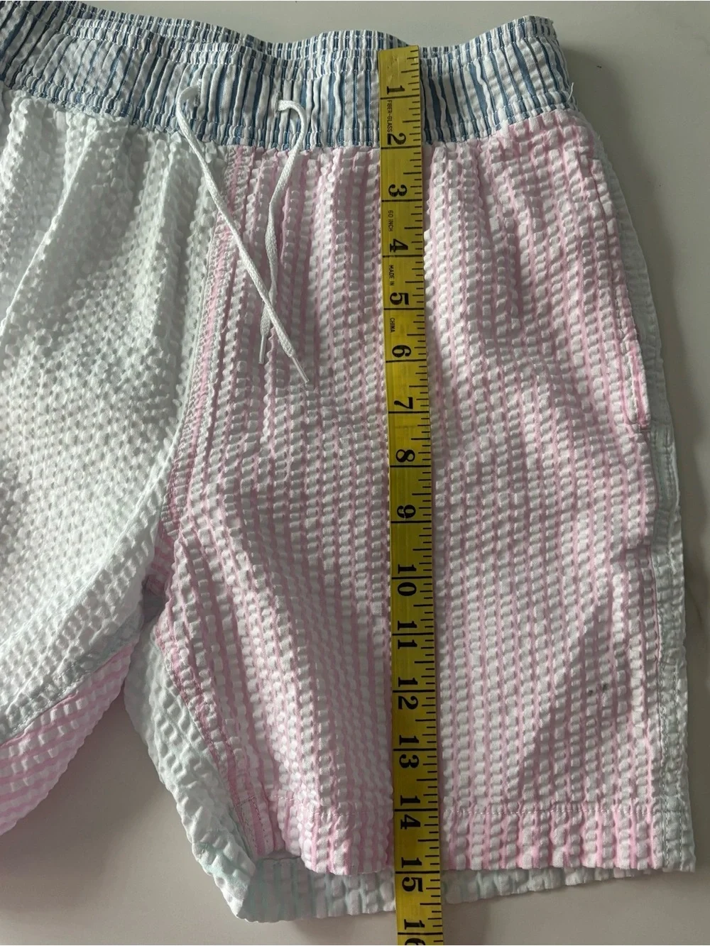 Crewcuts Blue and White Striped Swim Trunks 16 y.o.